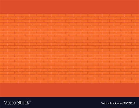 Orange Brick Wall Background Abstract Geometric Vector Image