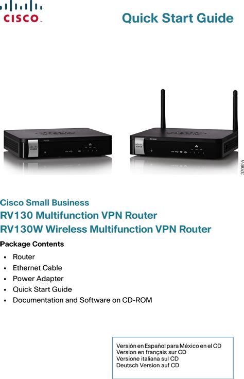 CyberTAN Technology RV130W Wireless Multifunction VPN Router User