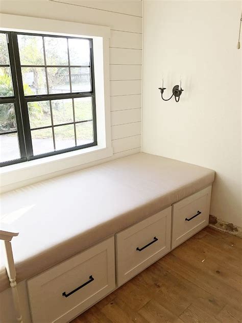 *lead time is 5 months*this handcrafted mudroom locker is painted with a stained solid maple seat. DIY Window Bench Seat / Reading Nook (With images ...