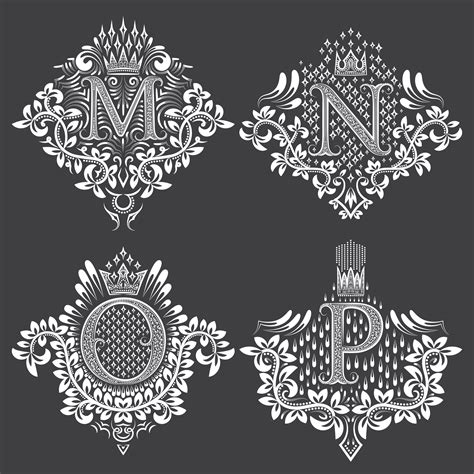 Monogram Ornament Letters (.eps) Free Vector Download - 3axis.co