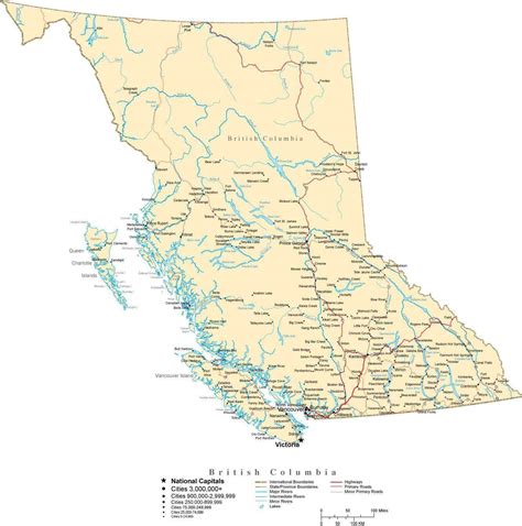 Printable Map Of British Columbia