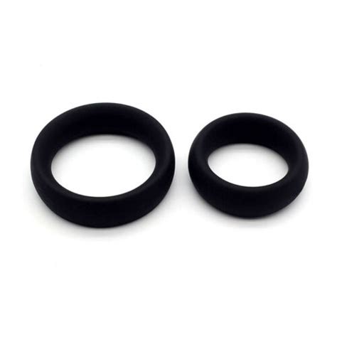Super Thick Triple Black Penis Cock Ring Set Silicone Adult Sex Toy Ebay
