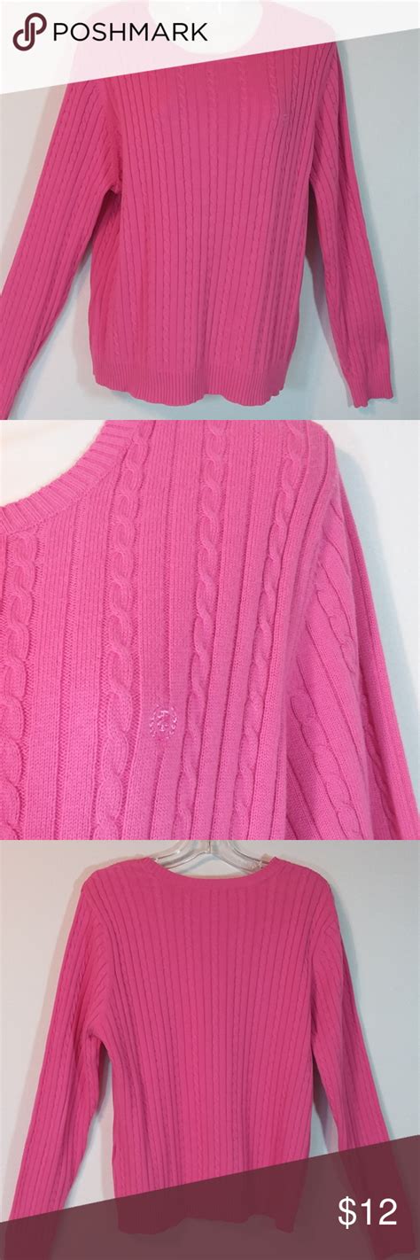 Izod Cable Knit Pink Sweater Pink Sweater Sweaters Clothes Design