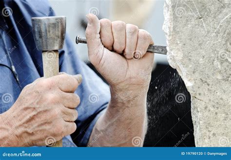 Stone Sculptor Stock Photo Image Of Carver Worker Mallet 19790120