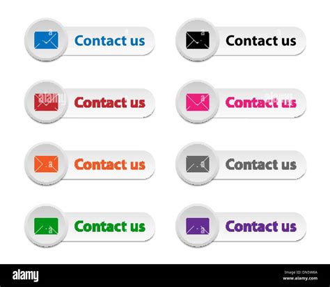Contact Us Buttons Stock Vector Image And Art Alamy