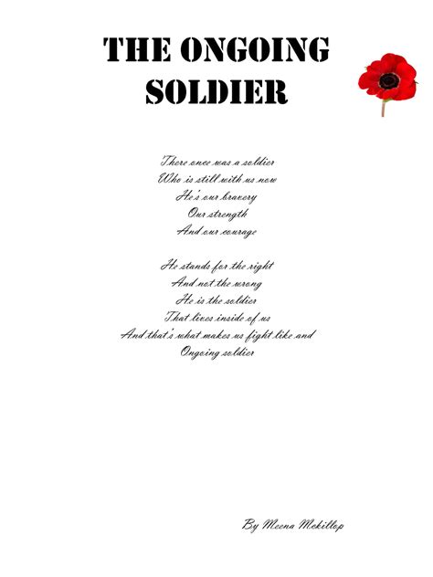 Download The Ongoing Soldier Poem