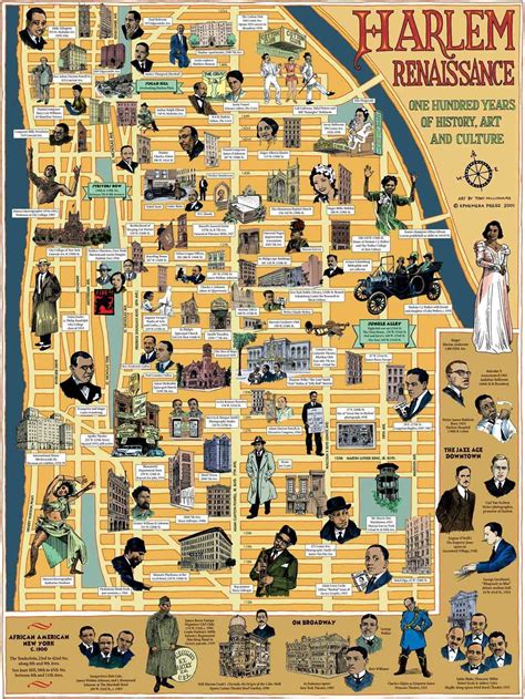 Harlem Renaissance Map By Ephemera Press Harlemrenaissance History