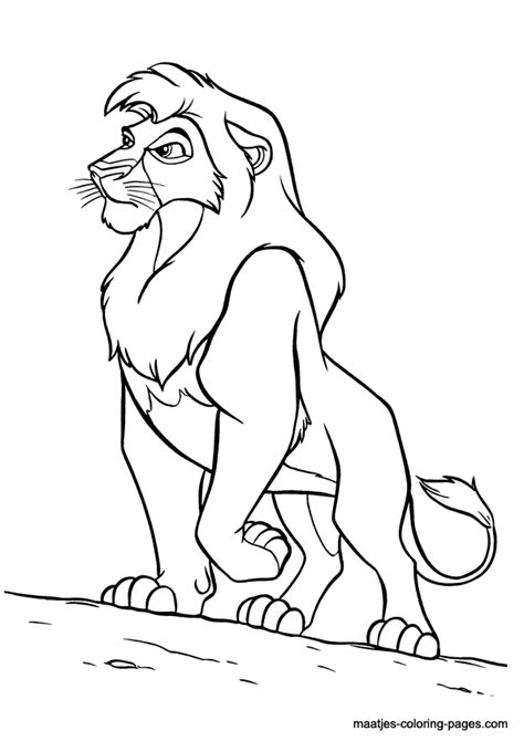 Scar, the main antagonist of disney's 1994 animated feature film, the lion king. Lion King coloring page