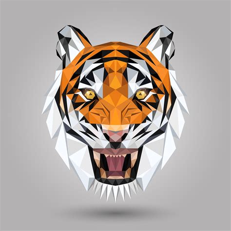 Geometric Tiger Head 640607 Vector Art At Vecteezy