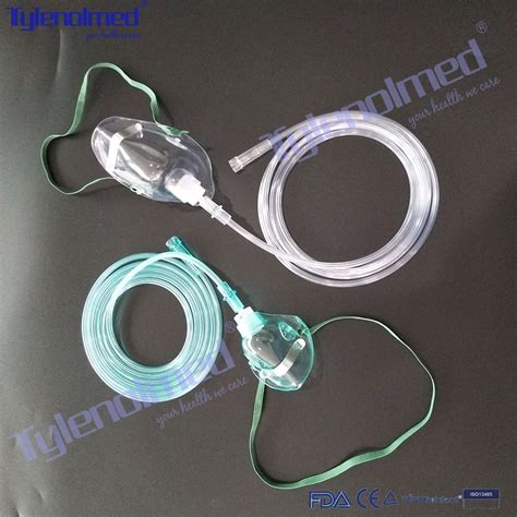 Disposable Medical Pvc Oxygen Therapy Mask With O2 Delivery Tube China Respiratory Care