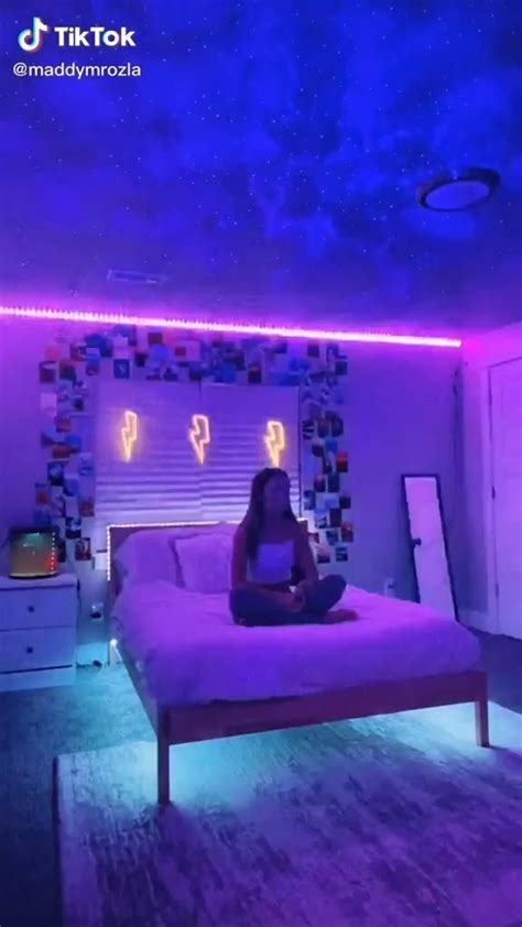 indie room inspiration led light strips  galaxy projector