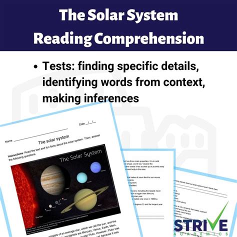 The Solar System Reading Comprehension Worksheet Made By Teachers