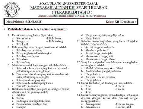 Semoga beberapa contoh soal di atas dapat membantu proses belajar kamu, ya. Contoh Soal Prakarya Kelas 12 Dan Jawabannya - Guru Ilmu Sosial