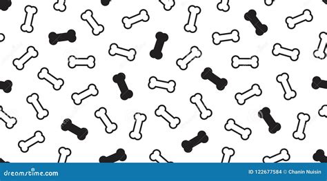 Dog Bone Seamless Dog Vector Pattern Isolated Wallpaper Background