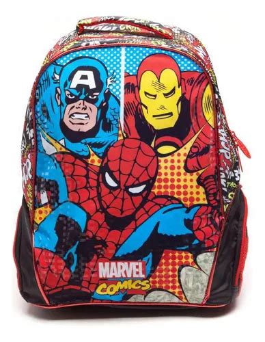 Mochila Xeryus Escolar Marvel Comics Color Rojo Mercadolibre