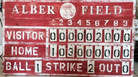 Custom Rustic Baseball Vintage Sports Scoreboard Etsy Farmers
