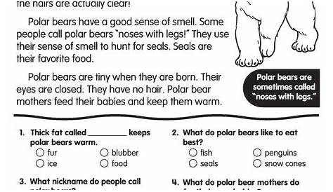Reading Comprehension Worksheet for 2nd - 4th Grade | Lesson Planet