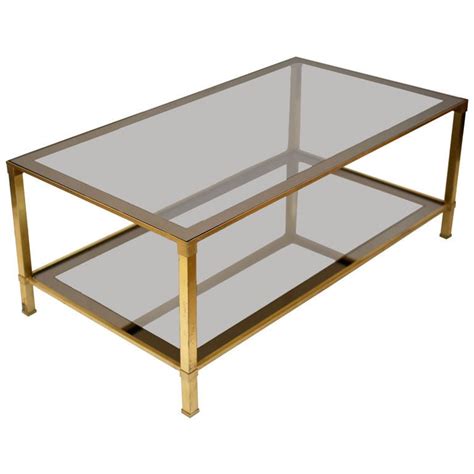 Shop coffee tables at target. French Brass and Smoked Glass Coffee Table at 1stdibs