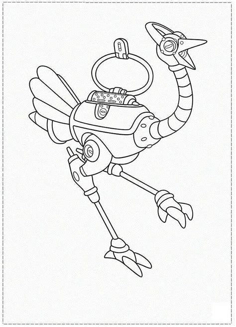 Robot Momo bird from Astro Boy Coloring Pages - Astro Boy Coloring