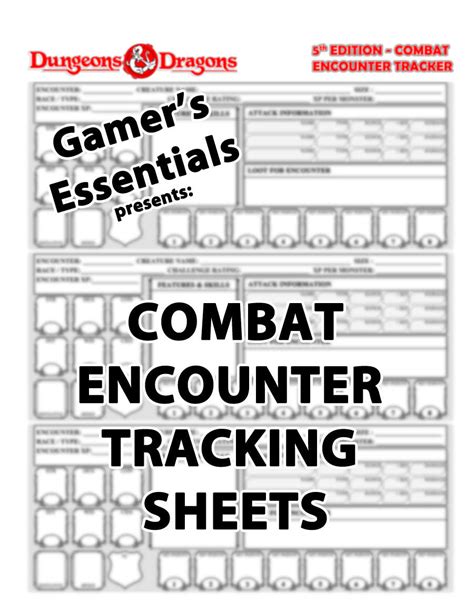 Dungeons And Dragons 5e Encounter Tracker Sheet Penelope Engel