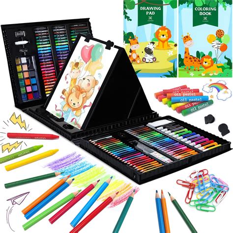 Dlucky 208 Pcs Art Supplies Drawing Art Kit For Kids