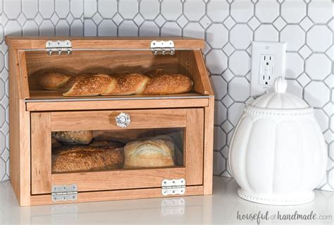 The whole thing is assembled using wood glue and finish nails. DIY Bread Box | Easy woodworking projects, Woodworking ...