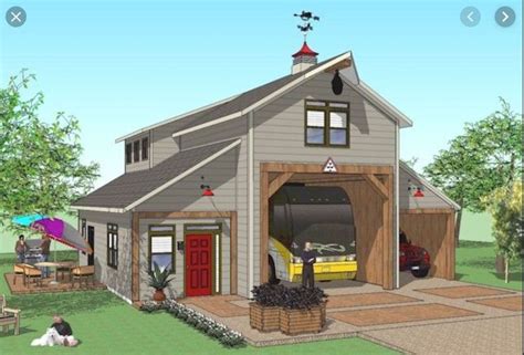 Rv Garage With Guest House Rv Garage Barn House Plans Rv Shelter