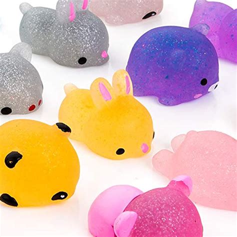 Squishy Miniatures Fidget Toys Glitter Squeeze Animal Stress Relief 30 Pcs & | eBay