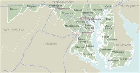 Maryland County Zip Code Wall Maps