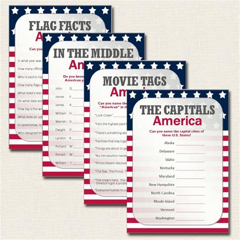It's the perfect july 4th activity for all ages and a lot of fun whether you're a big bingo fan or not! Printable Patriotic Games | Memorial Day Activities ...