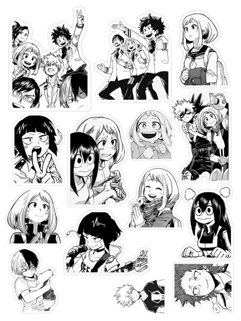 Bnha Manga Stickers En 2021 Pegatinas Kawaii Pegatinas Bonitas