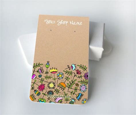 I then lay an earring card on a piece of. 10 Custom Earring Cards with Holes Happy by SillyBirdGraphics | Earring cards, Custom earring ...