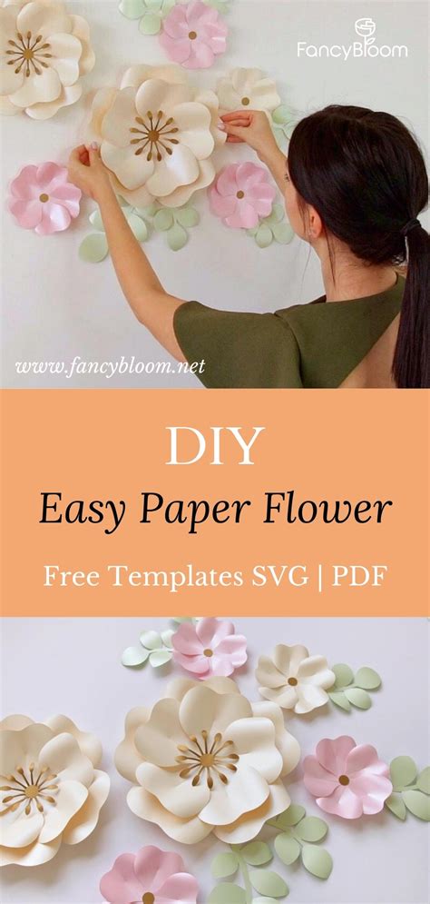 Diy Large Paper Flower Tutorial Fancybloom
