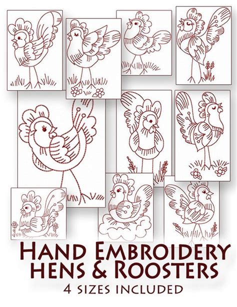 Hand Embroidery Patterns Redwork Designs By Handembroiderydesign