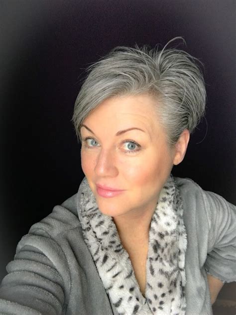 Short Haircuts For Growing Out Grey
