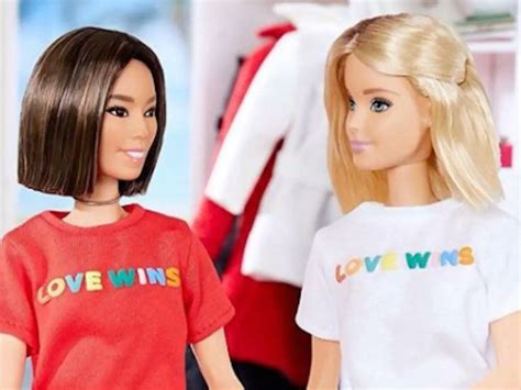 Barbie Barbie Has A Girlfriend Photo Of Mattel Doll Wearing Love Wins T Shirt Goes Viral