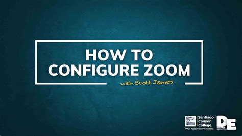 How To Configure Your Zoom Settings Youtube