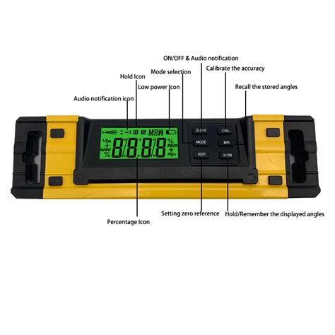9 Inch Electronic Ruler Digital Level Levelling Instrument Level Ruler