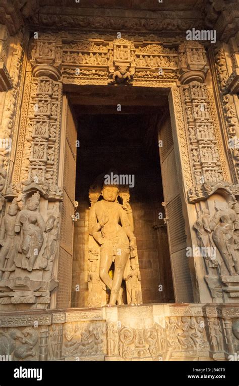 Sculptures Of Lord Krishna Chaturbhuj Temple Dedicated To Lord Shiva