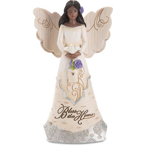 Bless This Home African American Angel Figurine Ebony Elements The