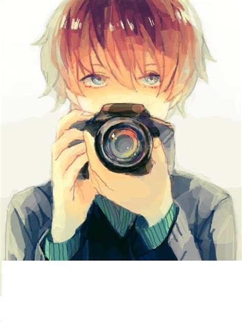 Cute Anime Boy With A Camera And Brown Hair Anime Anime