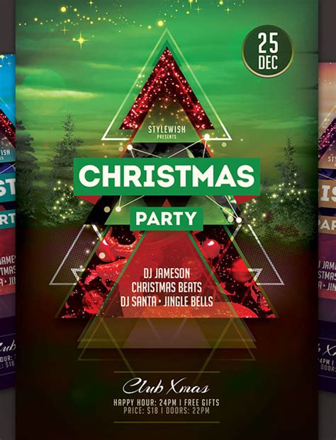 christmas flyers  psd eps ai indesign pages ms word publisher