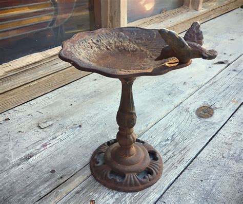 Antique Bird Bath Cast Iron