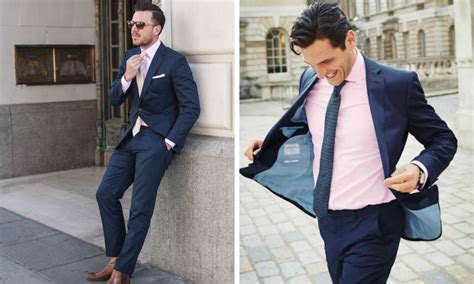 Navy Blue Suit With White Stripes Elevate Your Style With This Classic