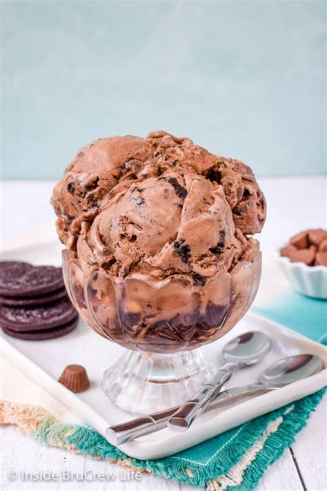 For me, ice cream falls in its own food group. Chocolate Peanut Butter Cup Ice Cream - Inside BruCrew Life