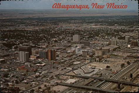 Aerial View Of New Mexicos Largest City Albuquerque Nm Postcard
