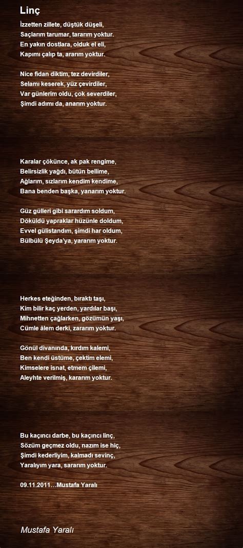 Linç Şiiri Mustafa Yaralı