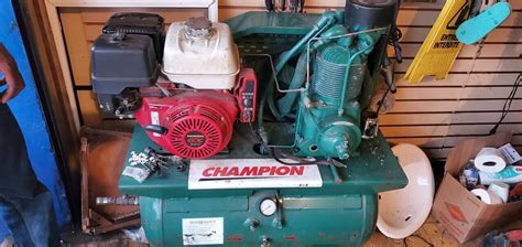 For Sale Champion Commercial Gas Air Compressor 300 Psi Golden Spring