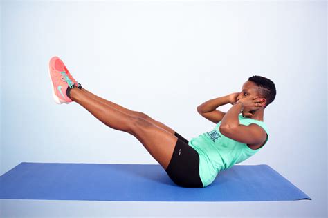 Fitness Woman Doing V Up Crunches Ab Exercise