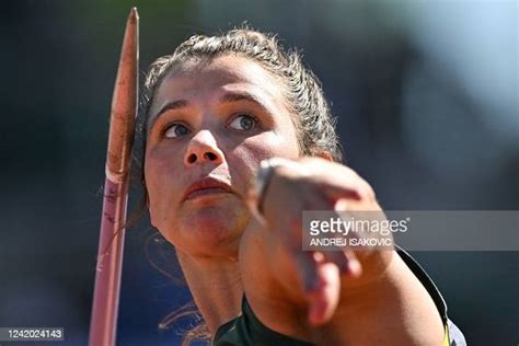 South Africas Jo Ane Van Dyk Competes In The Womens Javelin Throw